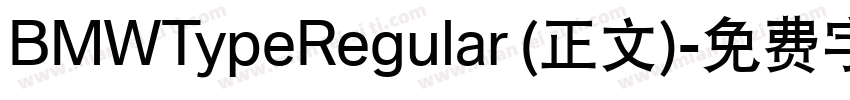BMWTypeRegular (正文)字体转换